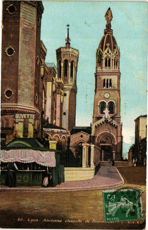 Carte postale ancienne Ed. Aqua 40 Lyon Ancienne Chapelle à Lyon