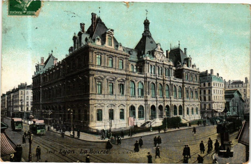 Carte postale ancienne Ed. Aqua 2843 Lyon La Bourse à Lyon