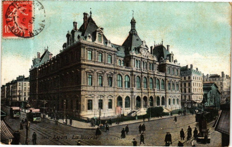 Carte postale ancienne Ed. Aqua 2543 Lyon La Bourse à Lyon