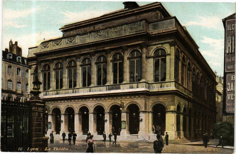Carte postale ancienne Ed. Aqua 16 Lyon Le Theatre à Lyon