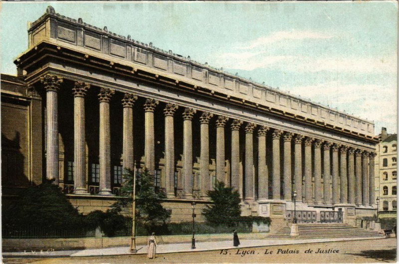 Carte postale ancienne Ed. Aqua 15 Lyon Le Palais de Justice à Lyon