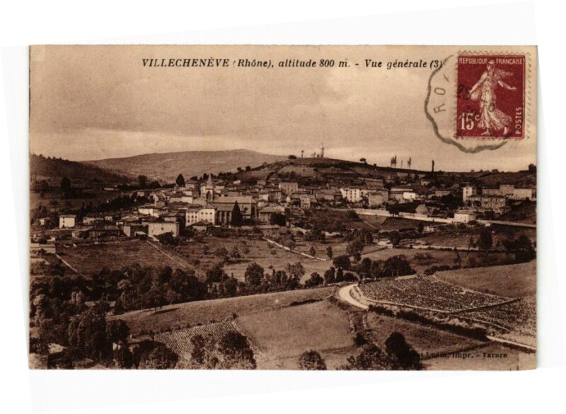 Carte postale ancienne Villecheneve-Vue générale