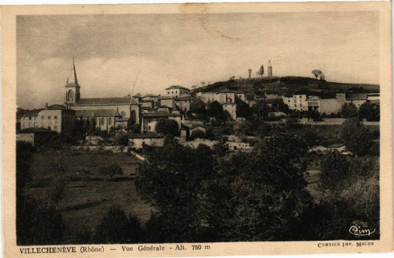 Carte postale ancienne Villecheneve-Vue générale
