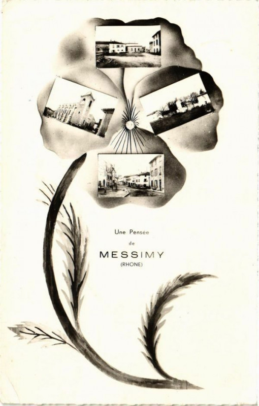 Carte postale ancienne Une Pensée de Messimy à Messimy