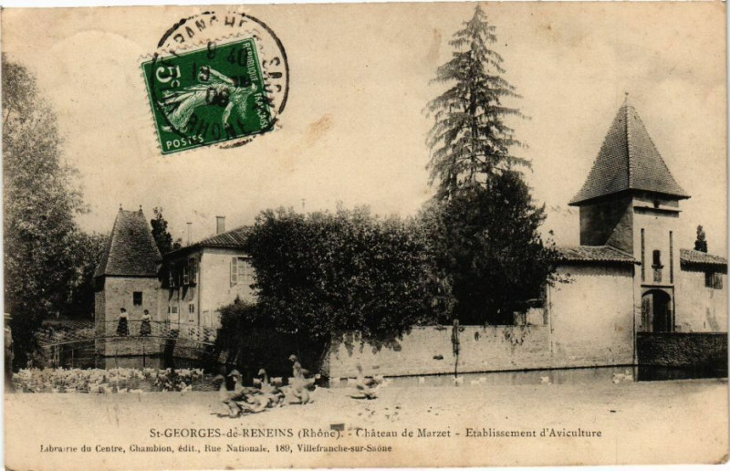 Carte postale ancienne Saint-Georges de Reneins-Chateau de Marzet