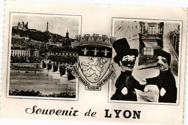 Carte postale ancienne Souvenir de Lyon à Lyon