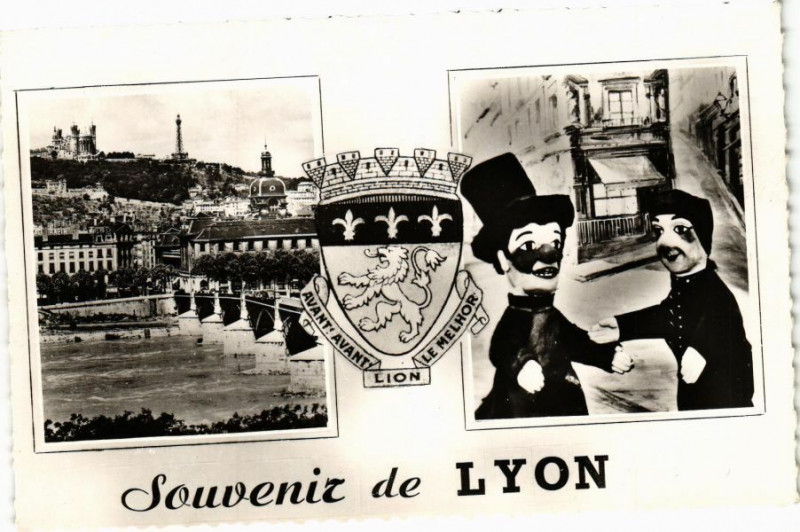 Carte postale ancienne Souvenir de Lyon à Lyon