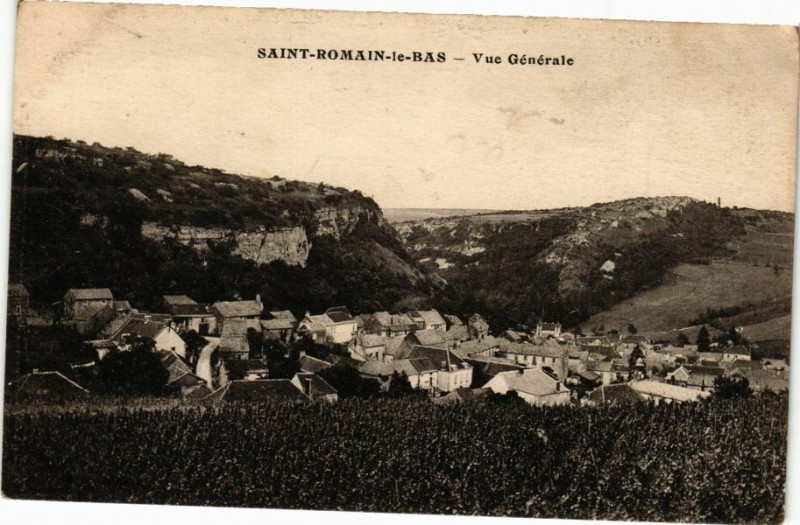 Carte postale ancienne Saint-Romain le Bas-Vue générale