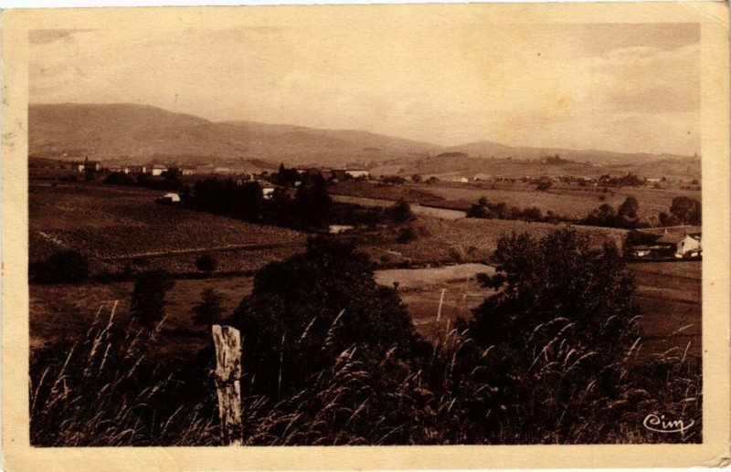 Carte postale ancienne Quincie en Beaujolais-Grandes Grandes-La Roche et Saint-Nizier