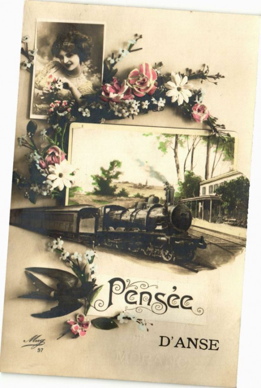 Carte postale ancienne Pensée d'Anse à Anse
