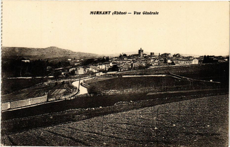 Carte postale ancienne Mornant-Vue générale à Mornant