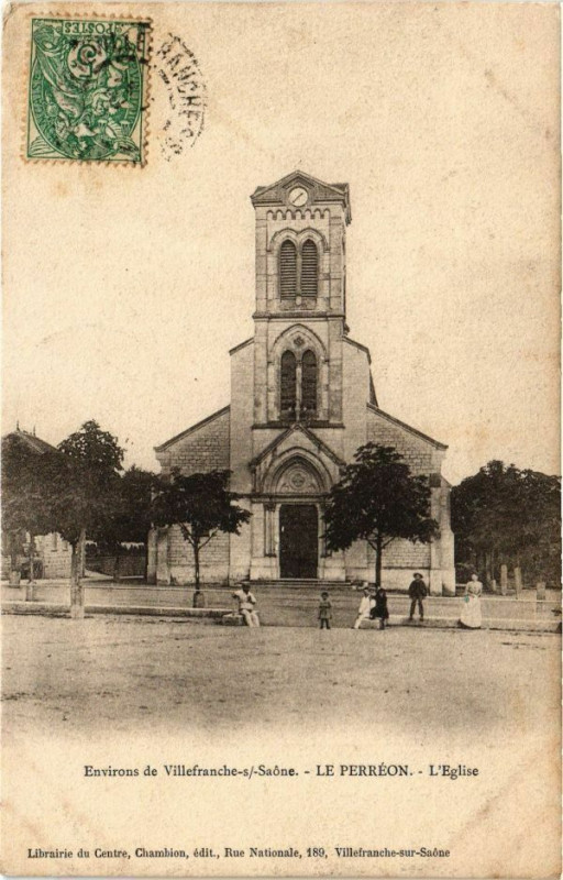 Carte postale ancienne Le Perreon-L'Eglise