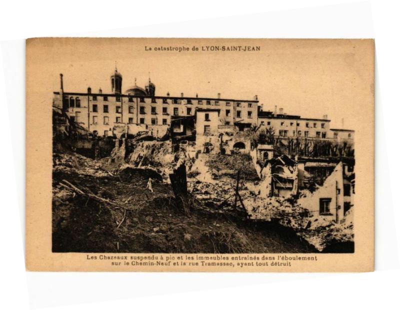 Carte postale ancienne La catastrophe de Lyon Saint-Jean à Lyon