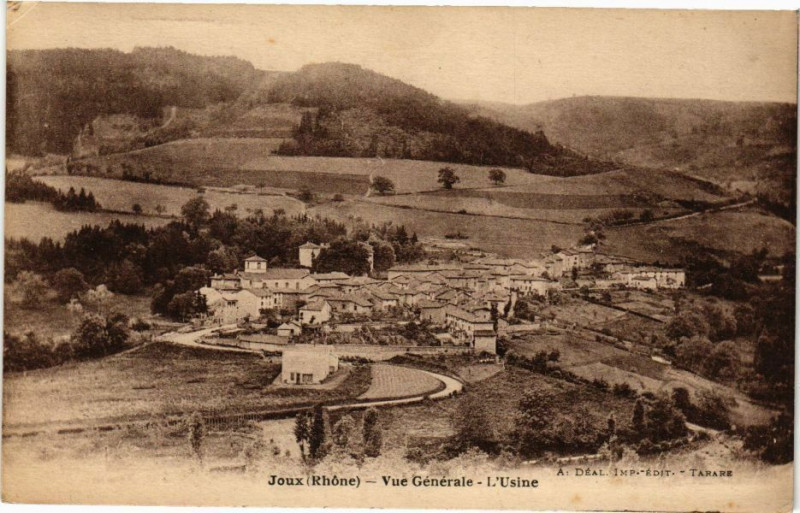 Carte postale ancienne Joux-Vue générale à Joux