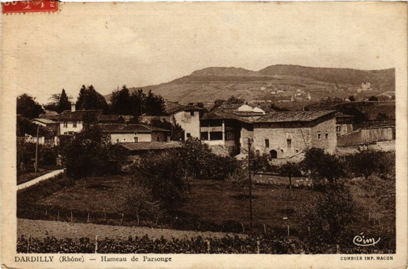 Carte postale ancienne Dardilly-Hameau de Parsonge à Dardilly
