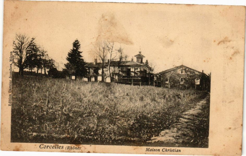 Carte postale ancienne Corcelles-Maison Christan