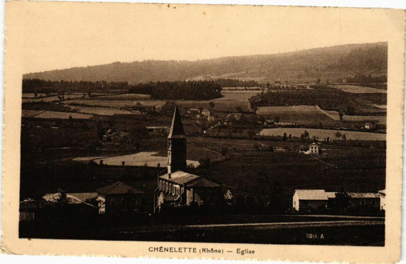 Carte postale ancienne Chenelette-Eglise