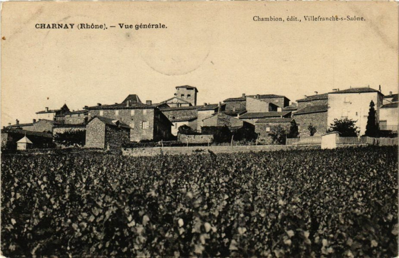 Carte postale ancienne Charnay-Vue générale à Charnay
