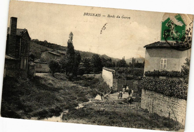 Carte postale ancienne Brignais-Bords du Garon à Brignais