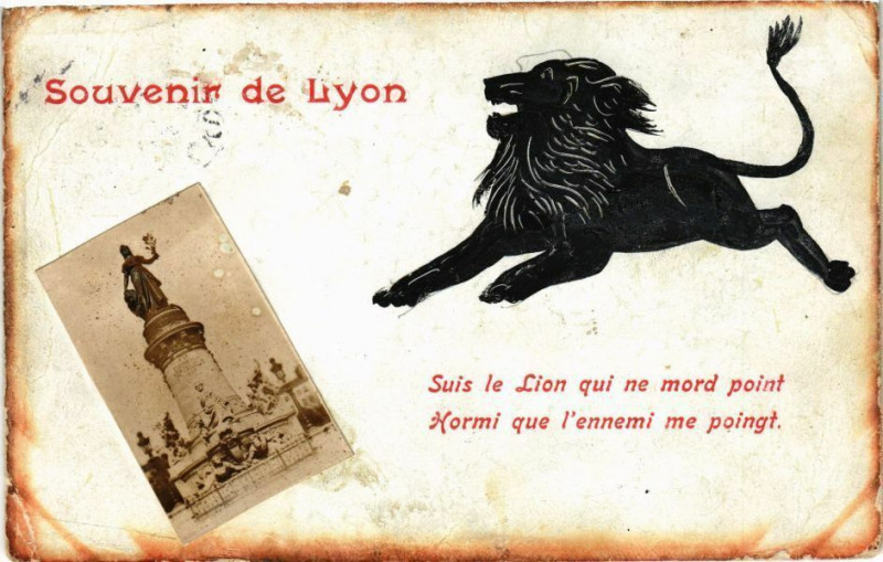 Carte postale ancienne Souvenir de Lyon à Lyon