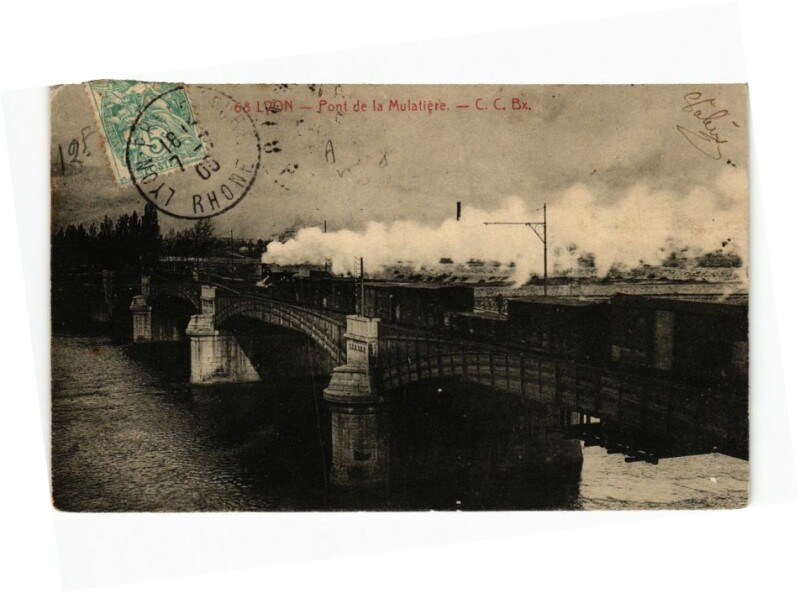Carte postale ancienne Lyon-Pont de la Mulatiere à Lyon