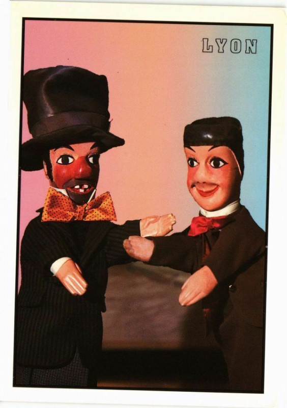 Carte postale ancienne Lyon-Guignol et Gnafron à Lyon