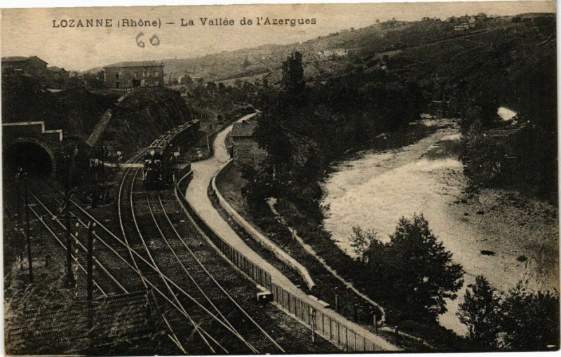 Carte postale ancienne Lozanne-La Vallée de l'Azergues à Lozanne