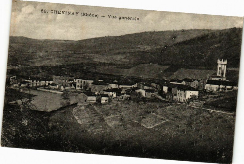 Carte postale ancienne Chevinay-Vue générale à Chevinay