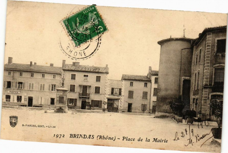 Carte postale ancienne Birndas-Place de la Mairie