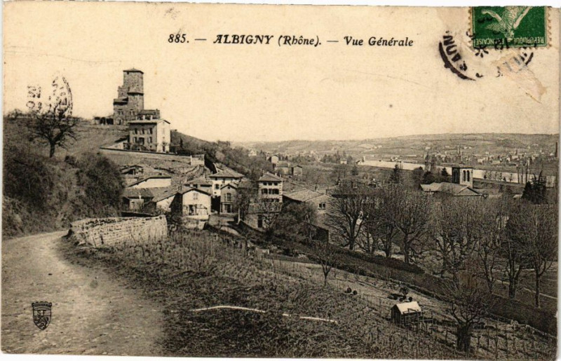 Carte postale ancienne Albigny-Vue générale