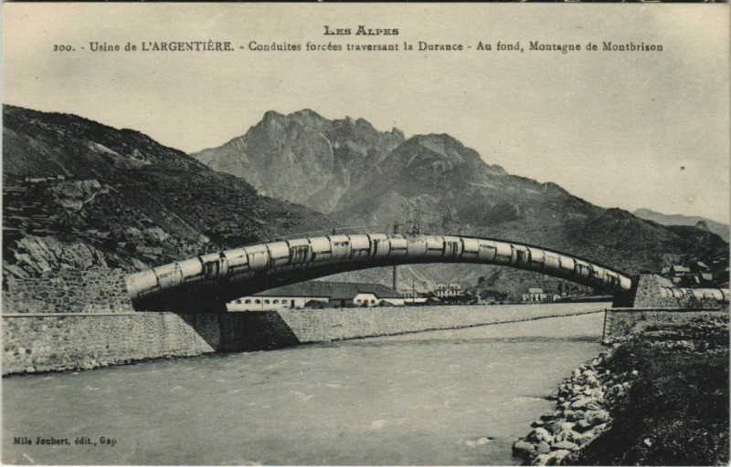 Carte postale ancienne L'Argentiere-la-Bessee Usine - Conduits Forcees