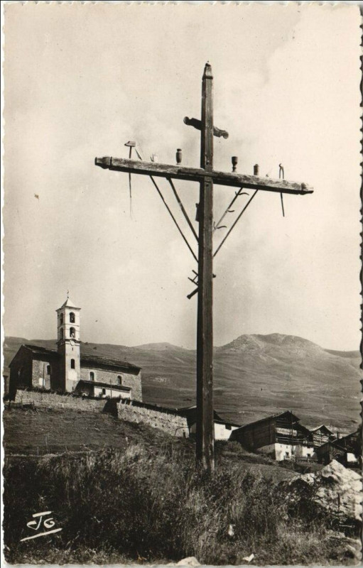 Carte postale ancienne Saint-Veran L'Eglise