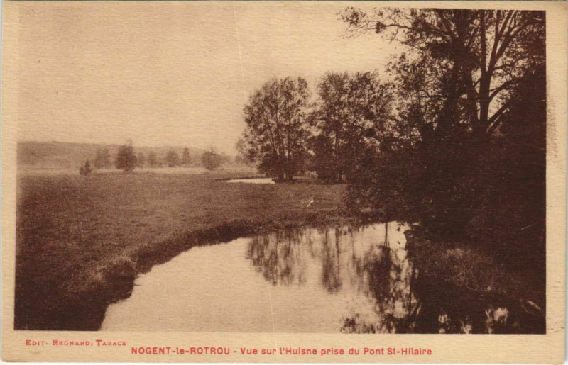 Carte postale ancienne Nogent sur Rontou vue sur l'Huisne France