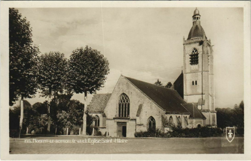 Carte postale ancienne Nogent sur Rontou Eglise Saint-Hilaire France