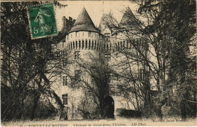 Carte postale ancienne Nogent sur Rontou Chateau Saint-Jean, entree France