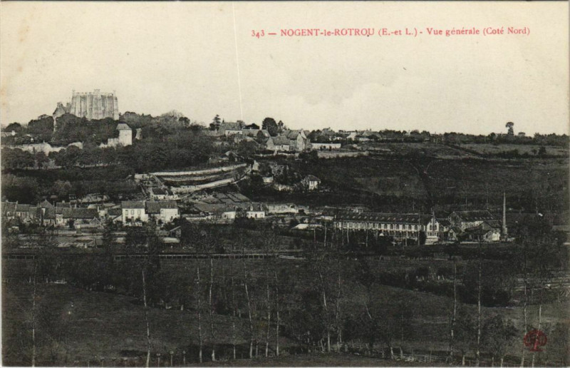 Carte postale ancienne Nogent sur Rontou vue generale France
