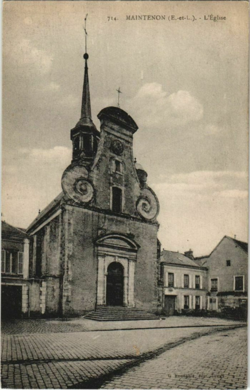 Carte postale ancienne Maintenon Eglise France à Maintenon
