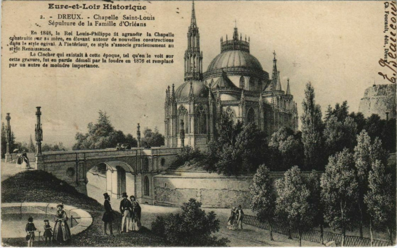Carte postale ancienne Dreux Chapelle Saint-Louis, Sepulture de la Famille d'Orleans France à Dreux