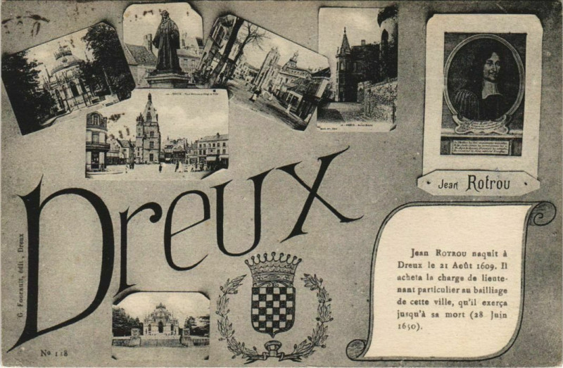 Carte postale ancienne Dreux souvenir France à Dreux