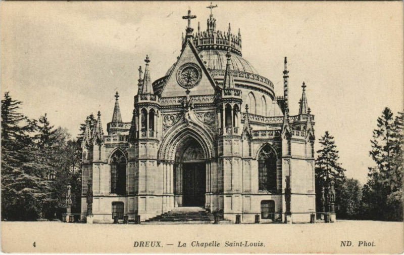 Carte postale ancienne Dreux Chapelle Saint-Louis France à Dreux