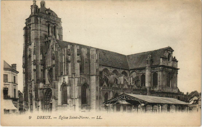 Carte postale ancienne Dreux Eglise Saint-Pierre France à Dreux