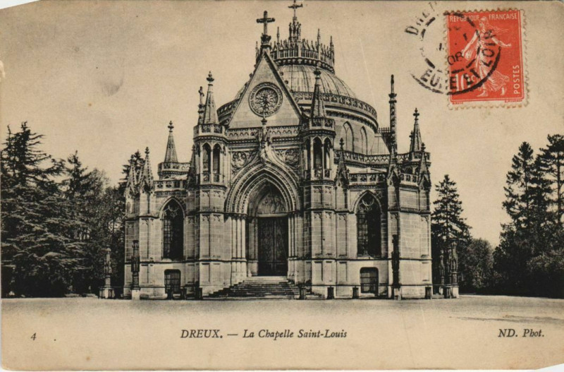 Carte postale ancienne Dreux Chapelle Saint-Louis France à Dreux