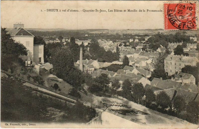 Carte postale ancienne Dreux Quartier Saint-Jean, Les Bleras France à Dreux