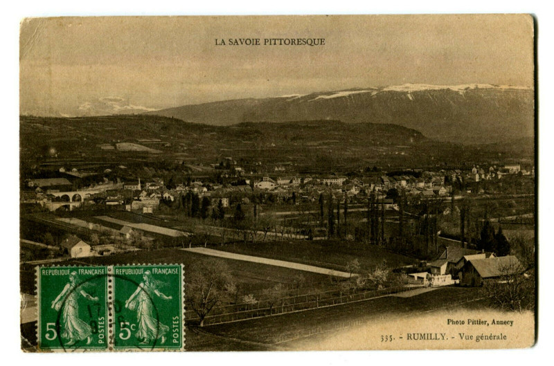 Carte postale ancienne Haute-Savoie Rumilly Vue générale à Rumilly