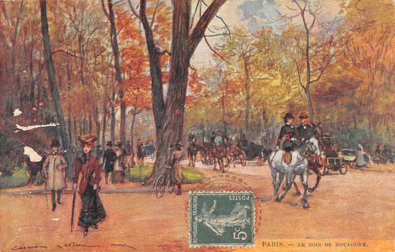 Carte postale ancienne Le Bois de Boulogne à Paris 16e