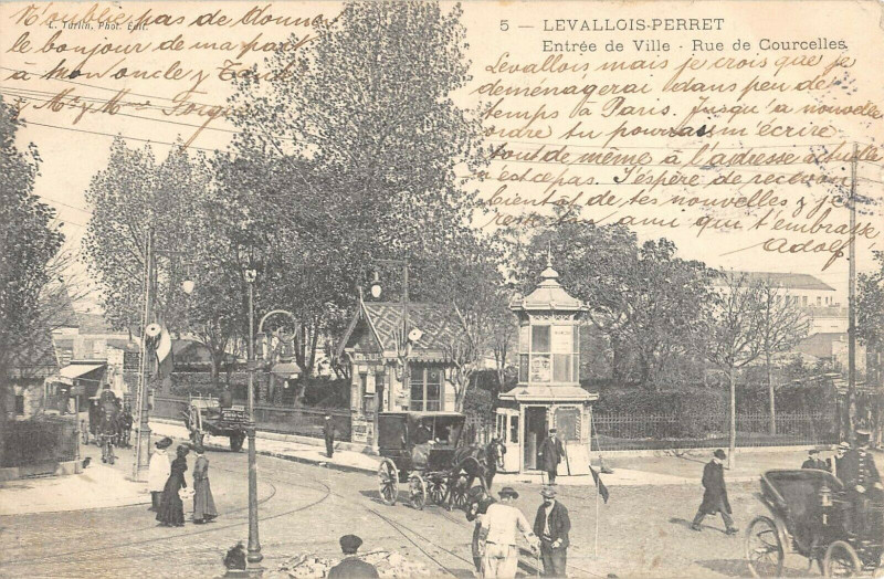 Carte postale ancienne Entrée de Ville - Rue de Courcelles à Paris 17e