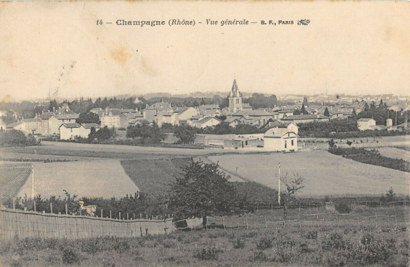 Carte postale ancienne Champagne Vue Generale