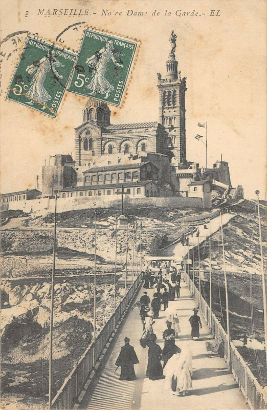 Carte postale ancienne Marseille Notre Dame De La Garde à Marseille