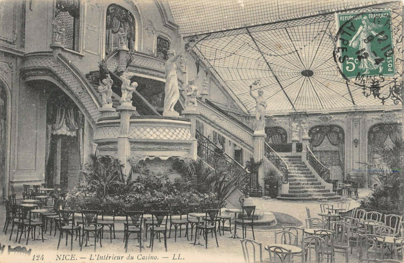 Carte postale ancienne Nice L'Interieur Du Casino à Nice