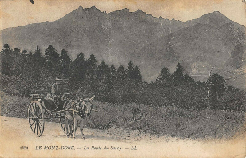 Carte postale ancienne Le Mont Dore La Route Du Sancy à Mont-Dore